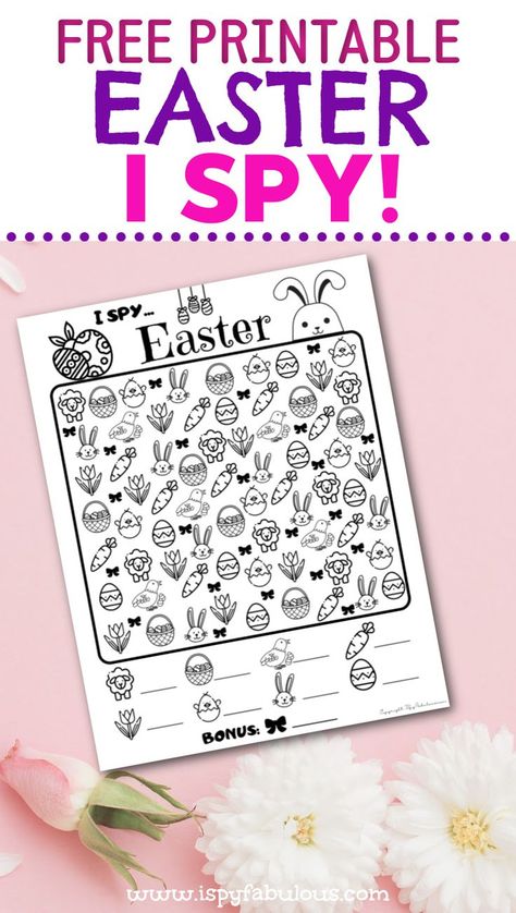 Who doesn't love Easter? This fun Easter I Spy activity and coloring page is free to download, print and use! #easter #ispy Easter I Spy Free Printable, I Spy Printable, Printable Lunch Box Notes, Homeschool Teacher, Easter Printables Free, Fun Printables, Outdoor Activities For Kids, Free Education, Easy Activities