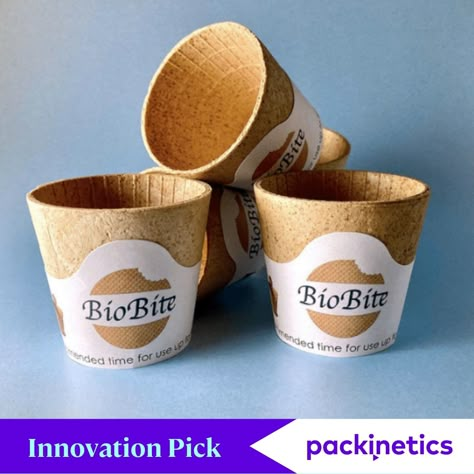 Biobite is making coffee a healthier and more environmentally-friendly experience. Their edible cups are made with vegetable matter, so you never have to worry about recycling or throwing away a cup that you won't use again. You can simply enjoy the cup - or eat it if that's your thing! Biobite Edible Packaging, Coffee Barista Art, Jeju Cafe, Italian Coffee Shop, Sustainable Coffee Cups, To Go Coffee Cups Reusable, Barista Art, Disposable Coffee Cups Design, Biodegradable Coffee Cups