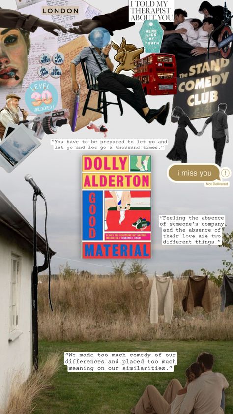 Good material by Dolly Alderton #bookreview #bookquotes #goodmaterialaesthetic #goodmaterialbook #dollyalderton good material book aesthetic Dolly Alderton Aesthetic, Dolly Alderton, Aesthetic Shuffles, Comedy Club, Books Aesthetic, Book Aesthetics, Reading Journal, Connect With People, Book Aesthetic