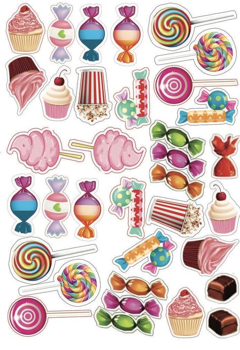 Candyland Decorations Printable, Candyland Themed Cupcakes, Candy Land Topper Printable, Candyland Cupcake Toppers Printable, Two Sweet Party 2nd Birthday Cake Pops, Candy Theme Cake Topper, Candy Cake Topper Printable, Candy Land Cake Topper Printable, Candyland Cake Topper Printable