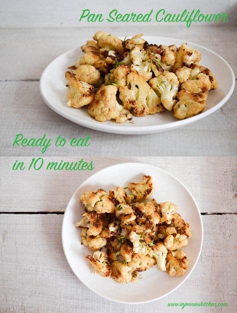 Pan Seared Cauliflower, Thanksgiving Veggies, Easy Veggie Side Dish, Gluten Free Thanksgiving Recipes, Cauliflower Dishes, Best Thanksgiving Recipes, Easy Veggie, Best Vegetarian Recipes, Thanksgiving Dishes