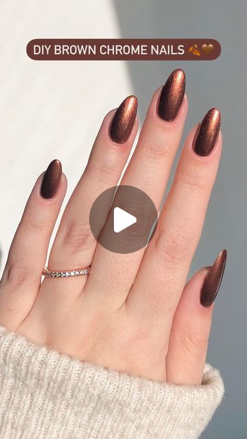 OPI on Instagram: "Order up! Re-energize your nails in this sweet mocha mani, perfect for Fall. ☕🍫

@sedjames serves looks in Espresso Your Inner Self + Millennium Mocha. 

#OPI #OPIObsessed #coffeenails #espressonails #fallnails #brownnails #diynails" Opi Brown Chrome Nails, Linger Over Coffee Opi, Opi Brown Nail Polish, Opi Espresso Your Inner Self, Espresso Nails, Metallic Composition Opi, Inner Self, Brown Nails, Order Up