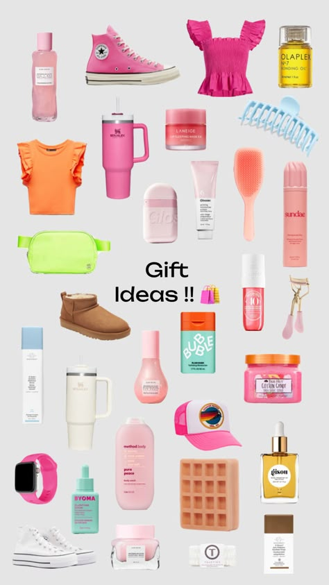 Gift ideas! #preppy #beauty #outfitinspo #inspo #preppyfit #preppyproducts #makeup #skincare #shoes #giftideas #wishlist #summer #birthday Gift Ideas Preppy, Preppy Christmas List, Preppy Birthday Gifts, Wishlist Summer, Xmas List Ideas, Making A Gift Basket, Easy Birthday Gifts, Preppy Birthday, Girly Christmas Gifts