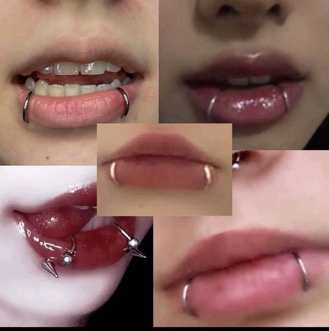 Piercing Chart, Lip Piercings, Snakebites, Face Piercings, Nose Piercings, Cool Piercings, Cute Piercings, Facial Piercings, Body Jewelry Piercing