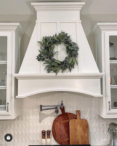 Range Hood Wreaths, Kitchen Hood Wreath, Wreath On Stove Hood, Vent Hood Wreath, Wreath Over Stove Vent Hood, Wreath On Range Hood, Wreath On Hood Vent, Hoods Over Stoves, Wreath Kitchen