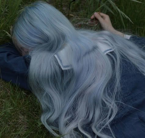 Blue Hair Aesthetic, Hair Aesthetic, Hair Colours, Hair Inspo Color, Aesthetic Hair, Hair Dye, Hair Colour, Blue Hair, Hair Colors