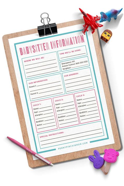 Looking for a printable babysitter form? Look no further! This form is perfect for parents who want to be sure the babysitter has the information they need to take care of your kids. The form includes sections for contact information, special instructions, and emergency contacts. So whether you're looking for a new babysitter or just want to make sure your old standby is prepared, be sure to download this handy form! Babysitting Forms, How Much Formula, Babysitting Ideas, Cleaning Checklists, Babysitting Fun, Babysitting Jobs, The Babysitter, Kids Allergies, Home Number