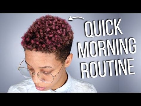 Teeny Weeny Afro Morning Routine - YouTube How To Pick Out Your Afro, Liberty Spikes Afro Hair, Afro Wash Day Routine, How To Make Your Afro Look Bigger, Afro Hair Daily Routine, Morning Routine Youtube, Afro Wedding Hairstyles, Natural Hair Woman, Teeny Weeny Afro