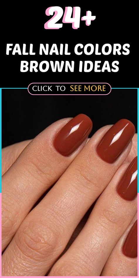 🍂 Embrace the cozy vibes with our top 10 brown nail color ideas for fall! From rich chocolate tones to warm caramel hues, we've got the perfect shades to complement your autumn wardrobe. Elevate your nail game this season with our trendy design inspirations and step into fall with style! #FallNailColors #BrownNails #NailDesignIdeas Brownish Orange Nails, Chocolate Nail Color, Anc Nails Ideas Fall, Nail Art Brown Skin, Caramel Nails Color, Fall Transition Nail Colors, Brown Nails For Fall, Thanksgiving Nail Colors, Early Fall Nail Colors