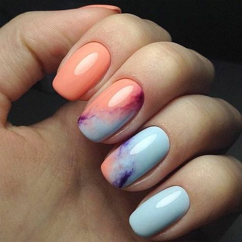 Nail Swag, Spring Nail Art, Marble Nails, Classy Nails, Nail Designs Summer, Nail Polishes, Gel Manicure, Cool Nail Art, Gorgeous Nails