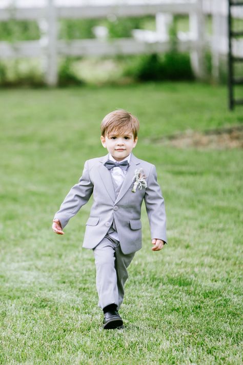 The sweetest little ring bearer: http://www.stylemepretty.com/illinois-weddings/chicago/2016/04/13/a-bohemian-horse-farm-wedding-oozing-with-personal-style/ | Photography: Averyhouse - http://galleries.averyhouse.net/ Teen Ring, Tented Reception, Ring Boy, Pastel Color Palette, Gray Ring, Ring Bear, Ring Bearers, Bridal Ideas, Tent Reception