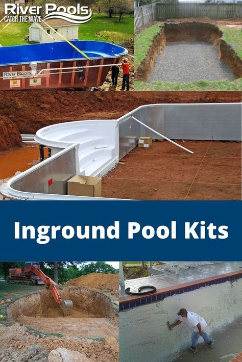 Build Own Pool, Build A Pool On A Budget, Diy Inground Pool How To Build, Pool Installation Inground, I Ground Pool Design, How To Build A Pool, Diy Semi Inground Pool, Diy Underground Pool, Cheap Inground Pool Ideas