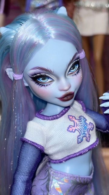 Monster High Ooak Repaint, Monster High Ooak Dolls, High Eyes, Bratz Doll Makeup, Monster High Doll Repaint, Doll Customs, Monster High Repaint, Doll Makeup, Handmade Plush