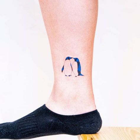 2 Penguins Tattoo, Two Penguins Tattoo, Penguin Tattoos Couple, Penguin Tattoo Family, Penguin Love Tattoo, Matching Penguin Tattoos Couples, Emperor Penguin Tattoo, Penguin Family Tattoo, Matching Penguin Tattoo