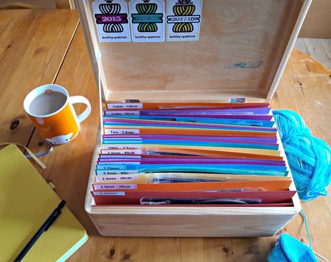 Diy Knitting Needles, Knitting Organization, Needle Organizer, Craft Organisation, Knitting Needle Storage, Knitting Storage, Needle Storage, Yarn Organization, Knitting Needle Case