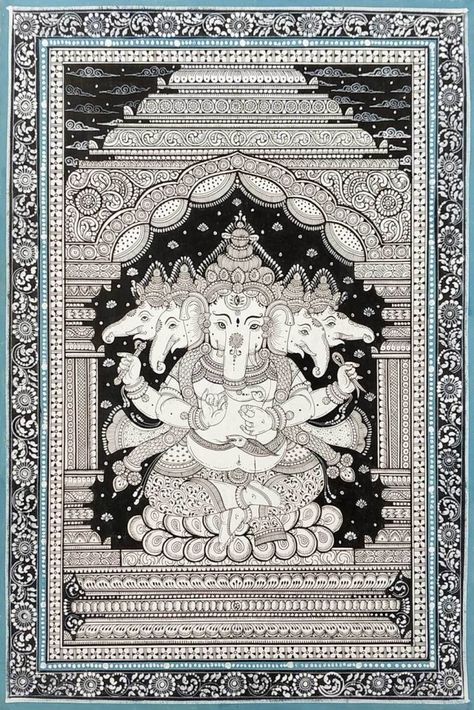 Pattachitra Ganesha Paintings, Pattachitra Ganesha, Patachithra Painting, Ganesha Pattachitra, Pattachitra Paintings Odisha, Madhubani Ganesha, Marriage Painting, Pattachitra Paintings, Madhubani Motifs