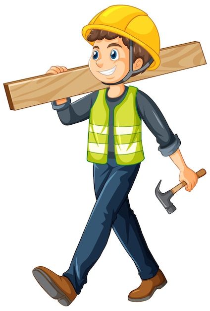 Free Vector | Construction worker cartoon character Safety Cartoon, Construction For Kids, Simple Iphone Wallpaper, Construction Worker, Cartoon Images, Embroidery Ideas, Cartoon Character, Transparent Png, Cartoon Characters