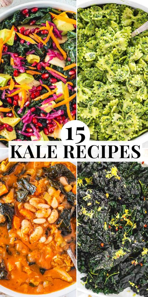 Cooked Kale Recipes, Easy Kale Recipes, Cook Kale, Kale Dishes, Kale Pesto Pasta, Kale Pesto Recipe, Side Dish Ideas, Lentil Vegetable Soup, Sautéed Kale