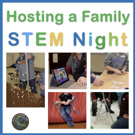 Stem Night Activities, Stem Family Night, Easy Stem Activities, Steam Night, Stem Night, Activities For Elementary Students, Collaboration Station, Steam Lessons, Successful Family