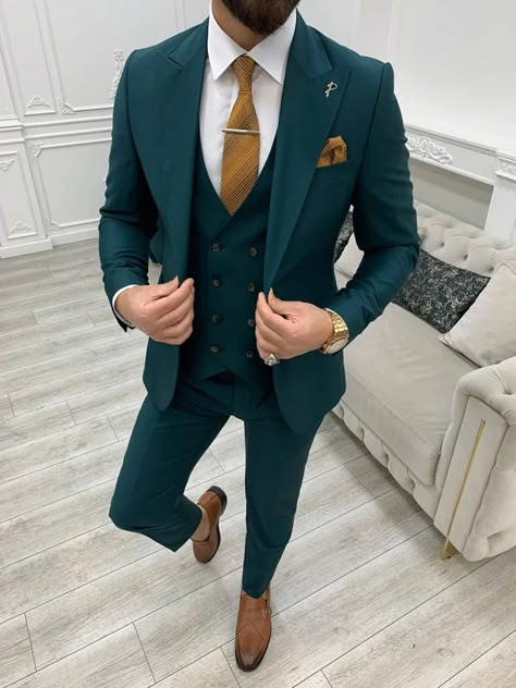 Slim Fit Groom Suit, Stylish Mens Suits, Pants Gift, Dress Suits For Men, Designer Suits For Men, Green Suit, Plaid Suit, Slim Fit Suits, Fashion Suits For Men