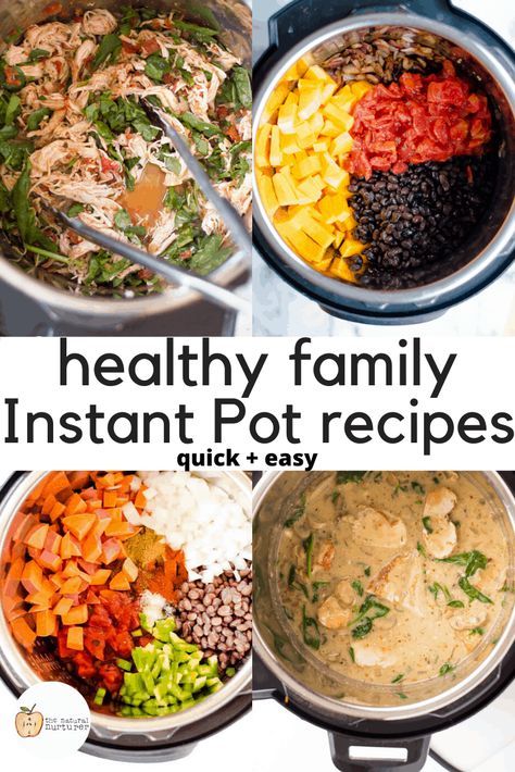 Getting a healthy dinner on the table is so quick and easy when you have a pressure cooker and a few amazing Family Instant Pot Recipes by your side! These recipes are not only fast, but kid-friendly and delicious! Chicken Lentil Soup, Natural Nurturer, Dinner Ideas For Family, Pot Recipes Healthy, Chicken And Butternut Squash, Instant Pot Soup Recipes, Diner Recept, Healthy Instant Pot Recipes, Instant Pot Soup