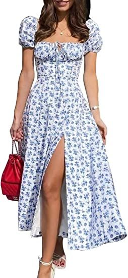 A Line Long Dress, Split Long Dress, Split Maxi Dress, Large Dress, Ball Gown Dresses, Gown Dress, Dress Lace, Glamorous Evening Gowns, Floral Maxi