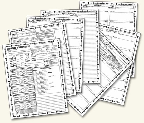 7 Page Character Sheet Download your free copy here. I cleaned up my 5th edition Dungeons and Dragons auto-fill Character Sheet and added some pages. I received comments that there wasn’t eno… Dnd Character Book Diy, Dungeons And Dragons Free Printable, Free Dnd Character Sheet, How To Fill Out A Dnd Character Sheet, Dnd Character Sheet Printable Free, Dnd Printables Free, Dnd Session Notes, Dnd Bujo, Dnd Character Sheet Template Free