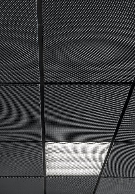 Stretch Metal Ceiling, Metal Mesh Ceiling Interior Design, Metal Tile Ceiling, Metal Ceiling Design, Metal Ceiling Ideas, Metal Mesh Ceiling, Perforated Metal Ceiling, Metal Panel Ceiling, Decorative Ceiling Panels