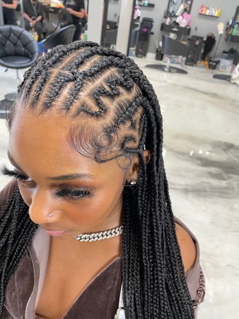 Hairstyles Pictures, Feed In Braids Hairstyles, Braided Hairstyle, Box Braids Hairstyles For Black Women, Cute Braided Hairstyles, Braids Hairstyles Pictures, Braided Cornrow Hairstyles, Protective Hairstyles Braids, Trendy Hairstyle