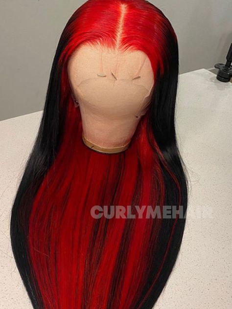 Hair Name: Lace Front Wigs Hair Style: Straight Human Hair Hair Length: 18-28 inches Wig Weight: 200-320g/Wig (Depending on Lengths and Density) Color: Red and Natural Black Density: 180% Density Lace Size: 13x4 Lace Front Wigs Cap Size: Medium, about 22.5 inches Quality: 100% Virgin Human Hair Wigs Shipment: DHL, FedEx, or UPS 10-15 Business Days Red Upart Wig, Red Lace Front Wigs Medium, Red Lace Front Wigs Swoop, Dark Red Lace Front Wigs, Red And Black Lace Front Wig, Dark Red Wig For Black Women, Knot Bun With Swoop, Red Birthday Makeup, Wigs For Prom