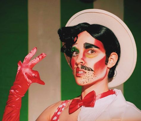 Drag King Makeup, Ernie Und Bert, Dorian Electra, Drag Make-up, Drag King, Drag Makeup, Stage Makeup, Club Kids, Makeup Designs