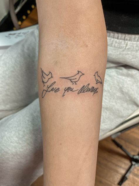 Cardinal With Angel Wings Tattoo, Tattoo Ideas Female Cardinal, Bluebird Outline Tattoo, Matching Cardinal Tattoos, Small Cardinal Tattoo Memorial Outline, Pretty Cardinal Tattoo, Dainty Cardinal Tattoo Memorial, Cardinal Tattoo Behind Ear, Grandfather Memorial Tattoos For Women