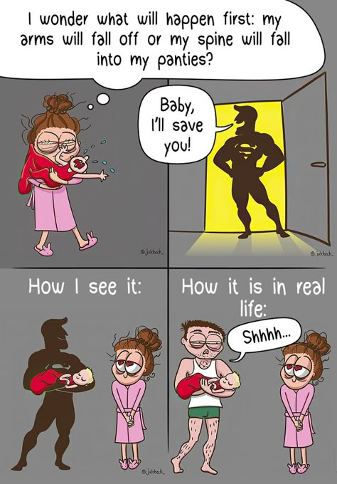 17 Honest Illustrations That Prove Motherhood Is a Never-Ending Adventure Funny Situations, Newborn Baby Tips, Motherhood Funny, Mom Life Quotes, Breastfed Baby, Mom Memes, Illustration Quotes, Other Mothers, Creativity Quotes