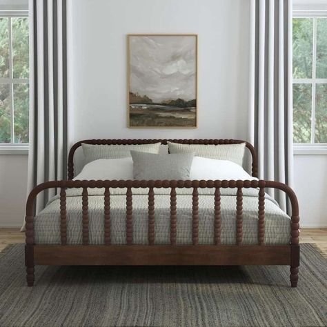 Facebook Traditional Bedrooms, Carved Headboard, Spindle Bed, Slatted Headboard, Adult Bedroom, Solid Wood Bed, Wood Beds, Adjustable Beds, Panel Bed