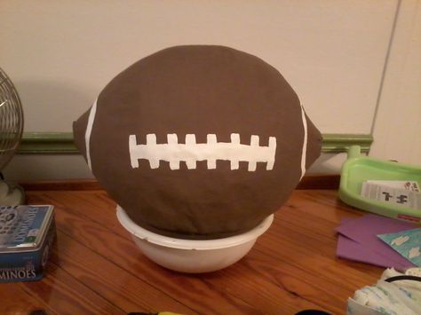 Paper Mache Football, Football Pinata, Bday Stuff, Valentine Day Boxes, Card Board, Wire Hanger, Wire Hangers, 8th Birthday, Latex Balloons