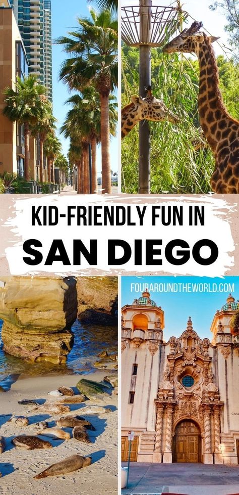 Discover the best family-friendly attractions in San Diego, California, with the best things to do in San Diego with kids. These fun activities with kids in San Diego are perfect for the whole family, from babies and toddlers right up to bringing the grandparents too. Beautiful scenery and beaches, San Diego day trips and exciting places to visit in the city with this complete travel guide #sandiegowithkids #thingstodoinsandiego Free Things To Do In San Diego, Summer In San Diego, Fun Things To Do In San Diego, San Diego Things To Do In, San Diego With Kids, San Diego Bucket List, San Diego Kids, San Diego Activities, San Diego Fashion