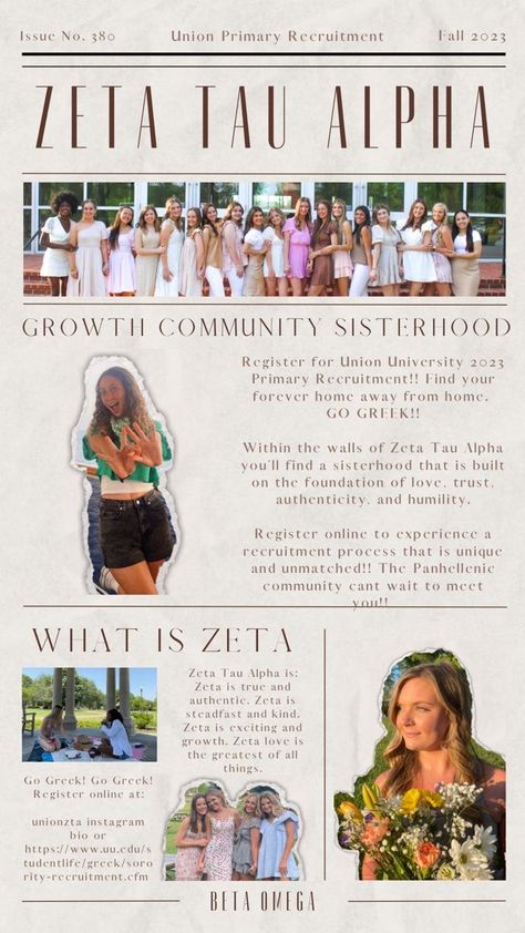 Cob Recruitment Ideas, Cob Ideas Recruitment, Recruitment Flyer Design, Panhellenic Recruitment Themes, Recruitment Event Ideas, Sorority Recruitment Graphics, Publicity Ideas, Sisterhood Ideas, Sorority Instagram