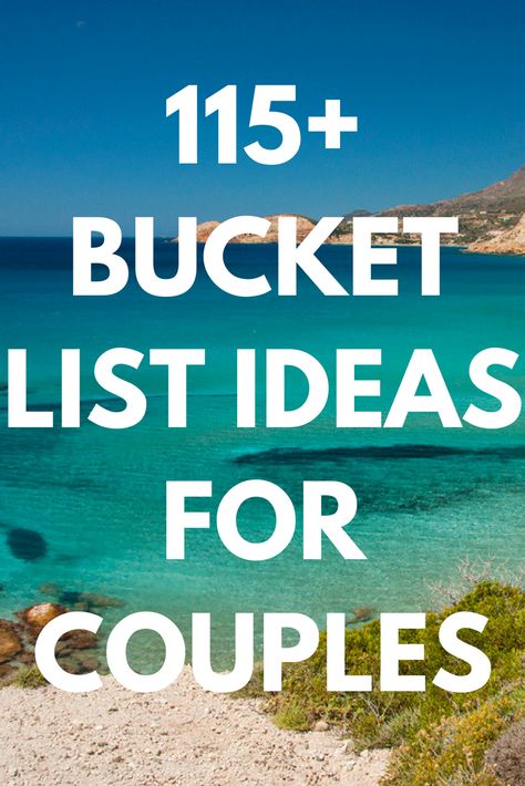 Bucket List Ideas for Couples (Dating, Engaged or Married) to Experience Together - Discover 115+ couples bucket list ideas for creating new memories and enhancing your relationship or marriage. Includes a variety of fun, unique, exciting, sexy, adventurous, travel, romantic and scary things to do as a couple, before you die. Plus the bucket list journal we use to journal our bucket list goals experience. #ourpf #bucket #list #ideas #couples #thingstodo #marriage #relationships via @ourpfamily Couples Adventure Book, Adventure Dates Ideas Couple, Things To Do As A Couple, Couples Bucket List Ideas, Bucket List Ideas For Couples, Couples Bucket List, List Journal, Adventurous Travel, Bucket List Journal