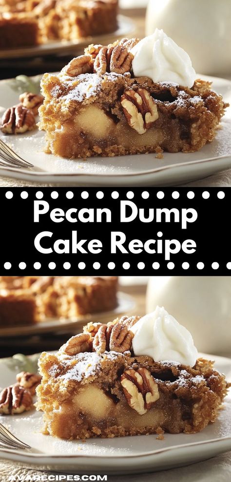 Looking for a simple yet delicious dessert? This Pecan Dump Cake Recipe requires minimal prep and delivers maximum flavor, making it an ideal choice for busy weeknights or last-minute get-togethers. Recipes Using Butter Pecan Cake Mix Betty Crocker, Best Sheet Cake Recipes, Texas Dump Cake, Pecan Dump Cake Recipes, Pecan Cake Mix Recipes, Christmas Dump Cake Recipes, Texas Dump Cake Recipes, Recipe For Dump Cake, Desserts Made With Cake Mix Boxes