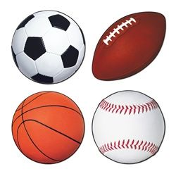 Free+Printable+Sports+Cutouts Sports Day Decoration Ideas School, Sports Day Decoration, Kids Sports Crafts, Kitty Clipart, Slogan Ideas, Basketball Clipart, Sports Bedding, Printable Sports, Sports Ideas