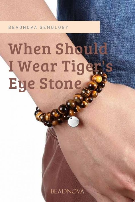 When Should I Wear Tiger's Eye Stone? - Beadnova Crystal Healing Chart, Tigers Eye Stone, Healing Gemstone Bracelets, Bracelets With Meaning, Tiger Eye Jewelry, Tiger Eye Crystal, Crystals Healing Properties, Spiritual Crystals, Gemstone Meanings