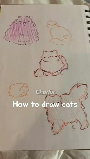 Follow for more! How To Draw Cats, Draw Cats, Creative Drawing Prompts, Art Tools Drawing, Sketches Tutorial, Easy Doodle Art, Easy Doodles Drawings, Easy Drawings Sketches, Cute Doodles Drawings