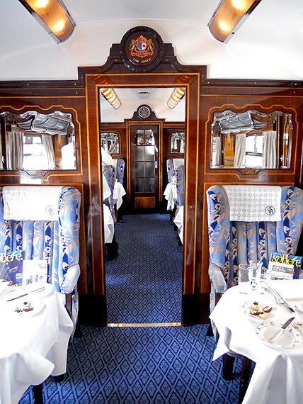 Picture of interior of Simplon-Venice Orient Express - British Pullman - photo David J Rodger Belmond British Pullman, Orient Express Train, British Pullman, Pullman Train, Day Trip From London, Simplon Orient Express, The Orient Express, Isle Of Mull, Day Trips From London