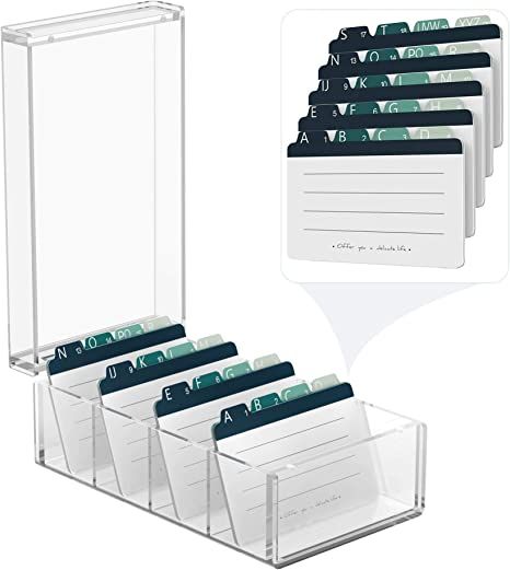 Classroom Money, Index Card Holders, Professional Organizer Business, Acrylic Products, Trading Card Storage, Business Card Organizer, Contact Card, Index Card, Clear Card