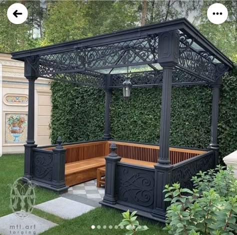 Gazebo Garden, Rooftop Patio Design, Outdoor Restaurant Design, Stone Wall Design, Rooftop Terrace Design, Backyard Fireplace, Deck Designs Backyard, Architectural Design House Plans, Patio Canopy