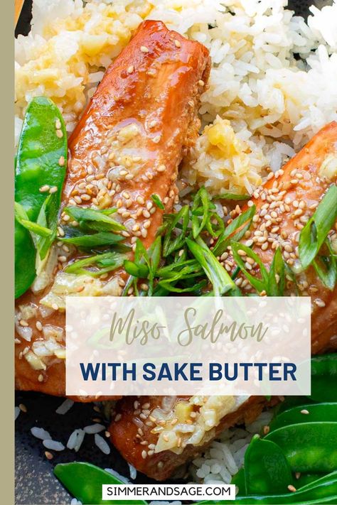 This miso salmon recipe is so delicious! We’re marinating fresh, beautiful salmon in a salty, garlicky miso marinade and topping it with a silky sake butter sauce. Miso Salmon Cheesecake Factory, Cheesecake Factory Miso Salmon, Miso Marinade, Salmon With Cream Sauce, Miso Salmon Recipe, Beach Recipes, Miso Recipe, Family Breakfast Recipes, Miso Salmon