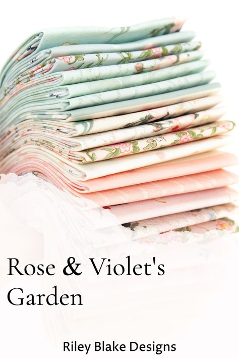 Rose & Violet's Garden by Miss Rose Sister Violet for Riley Blake Designs Rose Sister, Violet Garden, Rosé Sister, Garden Mini, Garden Quilt, Riley Blake Designs, Riley Blake, Quilt Shop, Violet