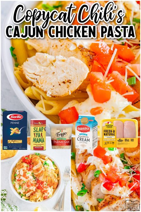 Chillis Cajun Chicken Pasta, Chilis Cajun Chicken Pasta, Easy Cajun Chicken Pasta, Creole Dishes, Cajun Chicken Pasta Recipes, Easy Pasta Recipe, Cajun Chicken Alfredo, Barilla Pasta, Cajun Pasta