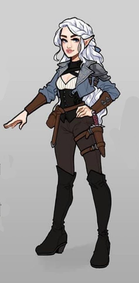 Dnd Character Drawing Base, D D Character Design Female, Dnd Outfits Inspiration Female, Female Hunter Outfit, Dnd Cosplay Female, Dnd Costume Design, D And D Outfit, Rogue Fantasy Outfit, Dnd Winter Outfit