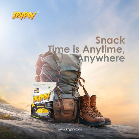 Snack time is anytime, anywhere! Ready for your next adventure? . . . #snacktime #adventure #treck #journey #SnackLovers #chips #FlavorJourney #TrueTaste #YummyTreats #HealthySnacks #banana #yummybites #SnackTime #BananaChips #flavour #FoodieFaves #MovieVibes #new #deliciousness #snackattack #TasteTest #everydayhealthybite Adventure Creative Ads, Chips Creative Ads, Coffee Ads, Web Design Ux Ui, Food Posters, Media Branding Design, Adobe Photoshop Design, Ads Creative Advertising Ideas, Food Ad